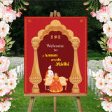 Indian Wedding Ceremony Welcome Board for Decoration