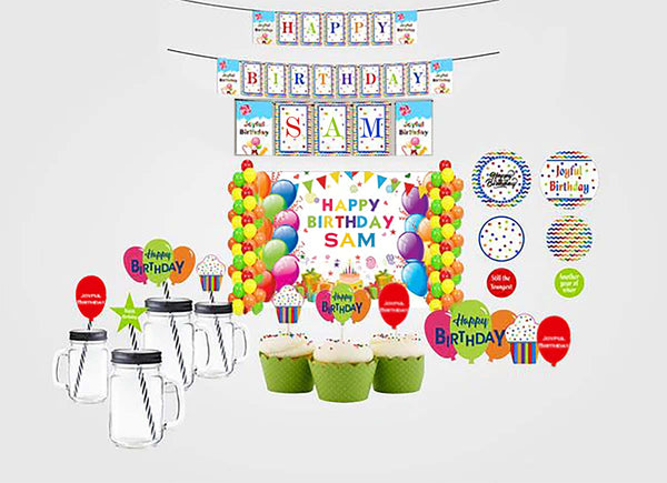 Joyful Birthday Complete Personalize Party Kit