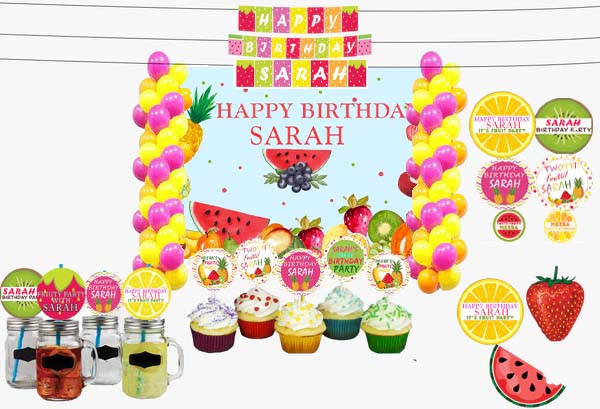 Twotti Fruity Birthday Complete Personalize Party Kit