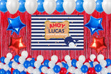 Nautical Birthday Party Complete Set with Personalized Backdrop