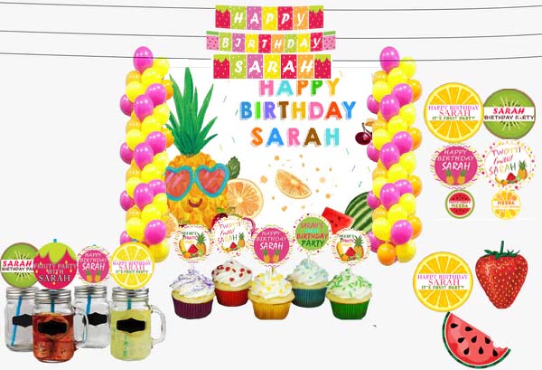 Twotti Fruity Birthday Complete Personalize Party Kit