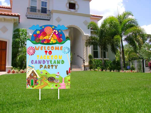 Candyland Theme Birthday Party Yard Sign/Welcome Board.