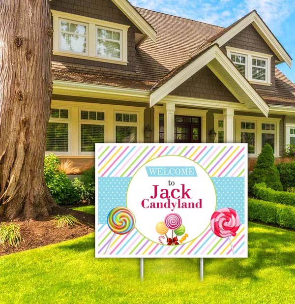 Candyland Theme Birthday Party Yard Sign/Welcome Board.