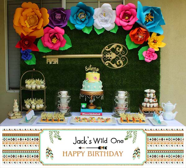 Wild One Birthday Party Long Banner for Decoration