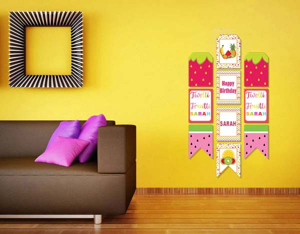 Twooti Fruity Theme Birthday Paper Door Banner or for Wall Decoration.