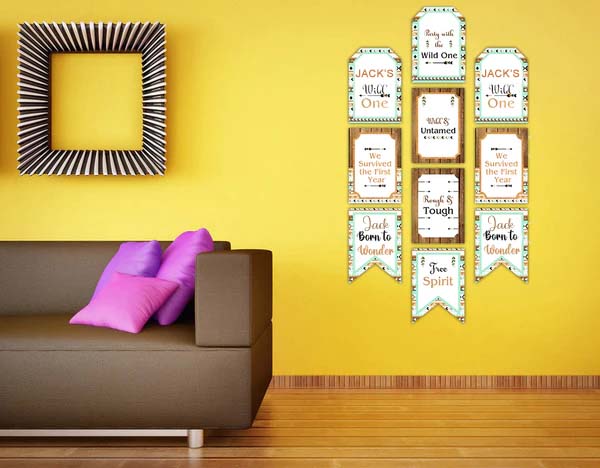 Wild One Theme Birthday Paper Door Banner/ Wall Decoration.