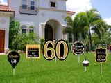 60th Theme Birthday Party Cutouts