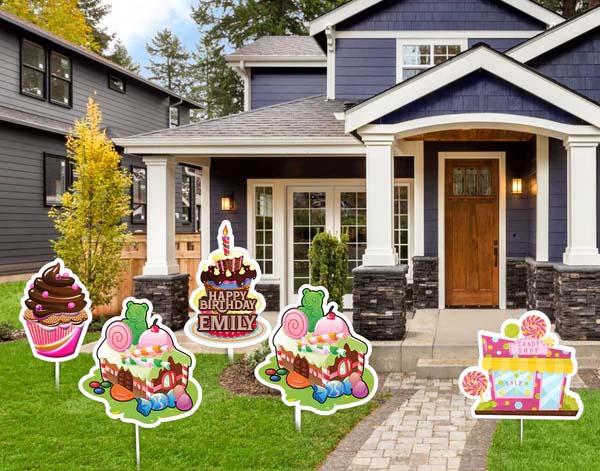 Candyland Theme Birthday Party Cutouts