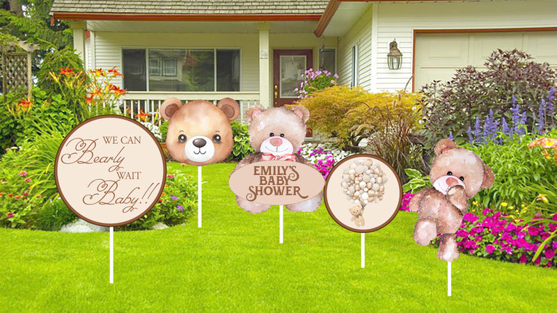 We Can Bearly Wait Baby Shower Party Cutouts