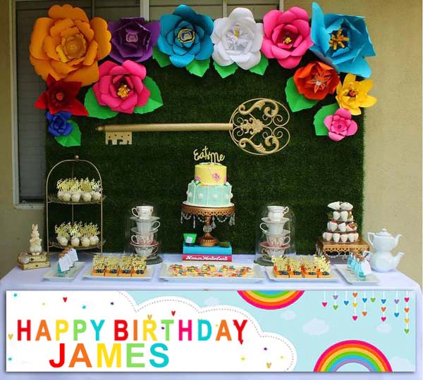 Rainbow Theme Party Long Banner for Decoration
