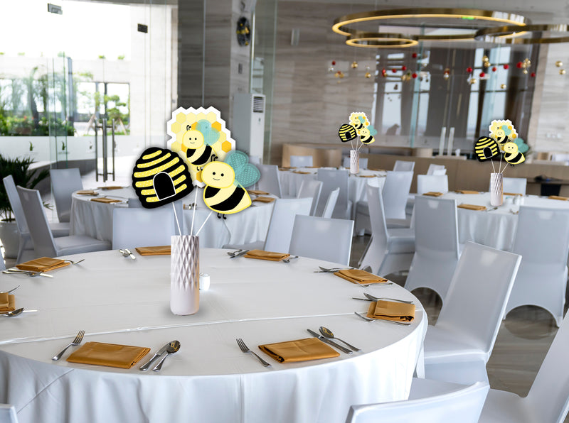 "What It Will Bee" Baby Shower Theme Party Table Toppers for Decoration