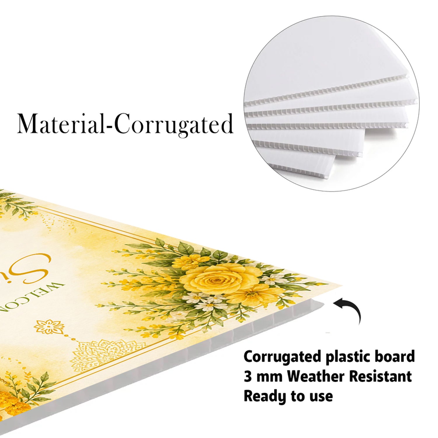Haldi / Maiyan  Ceremony Welcome Board for Decoration