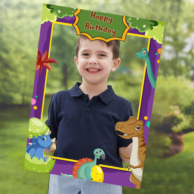 Dinosaur Theme Birthday Party Selfie Photo Booth Frame