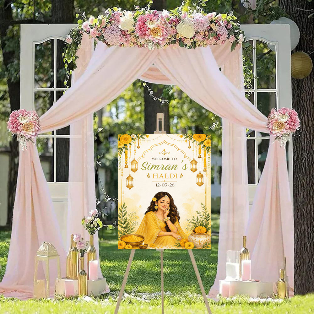 Haldi / Maiyan  Ceremony Welcome Board for Decoration
