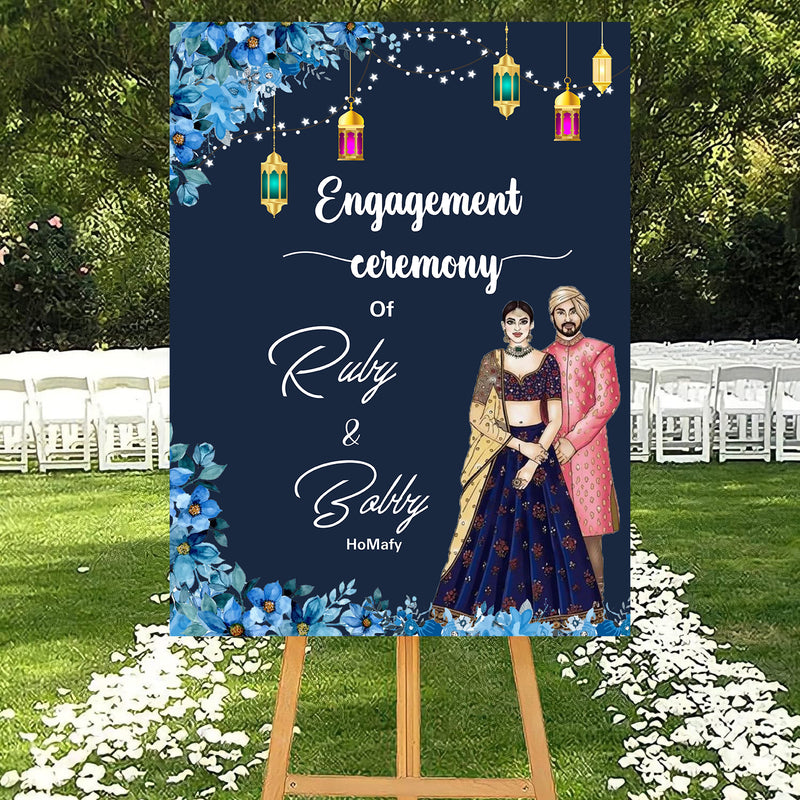 Engagement Ceremony Welcome Board for Decoration