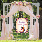 Indian Wedding Ceremony Welcome Board for Decoration