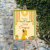 Haldi Ceremony Welcome Board for Decoration