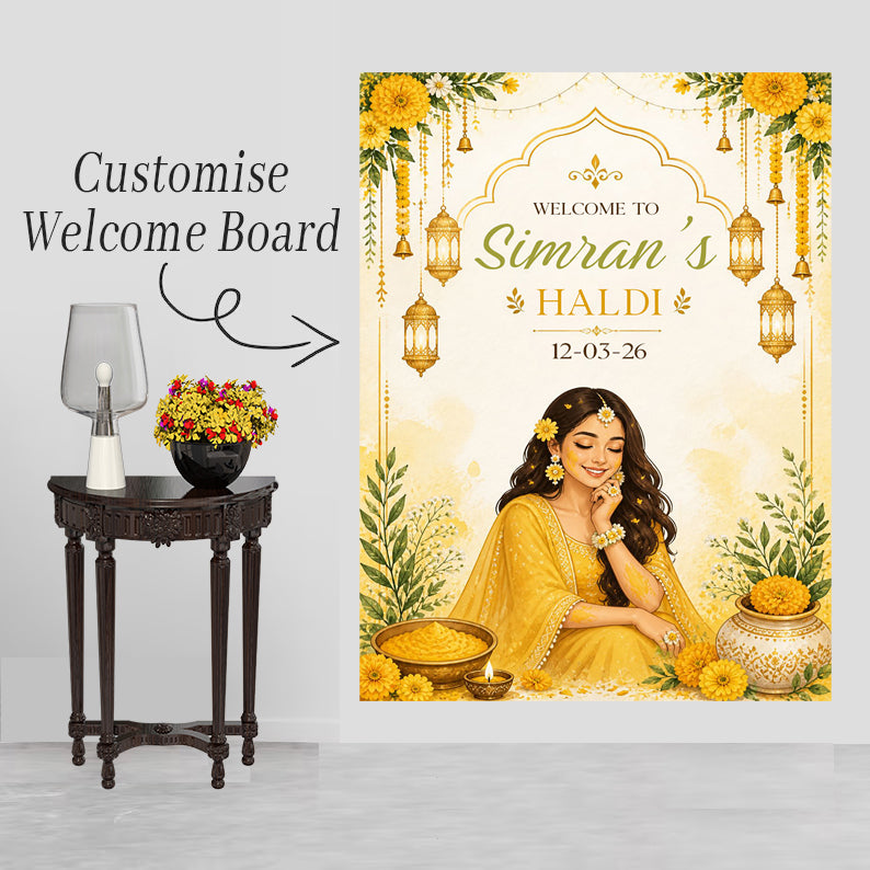 Haldi / Maiyan  Ceremony Welcome Board for Decoration