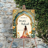 Mehndi Ceremony Signage or Welcome Board for Decoration