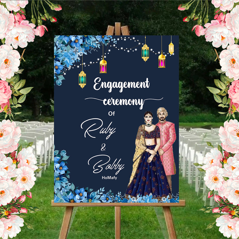 Engagement Ceremony Welcome Board for Decoration