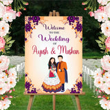 Indian Wedding Ceremony Welcome Board for Decoration