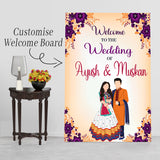 Indian Wedding Ceremony Welcome Board for Decoration