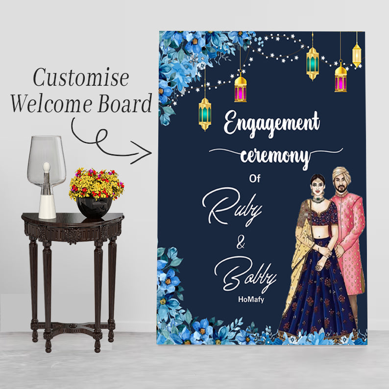 Engagement Ceremony Welcome Board for Decoration