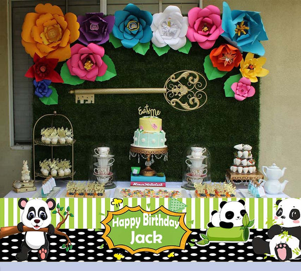 Panda Birthday Party Long Banner for Decoration