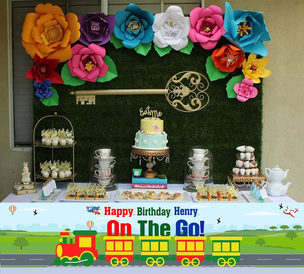 Transport Theme Birthday Party Long Banner for Decoration