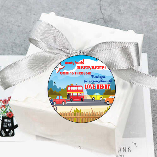 Transport Theme Balloon Birthday Party Thank You Tags/Return Gift Tags