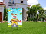 Wheels On The Bus Theme Birthday Party Yard Sign/Welcome Board