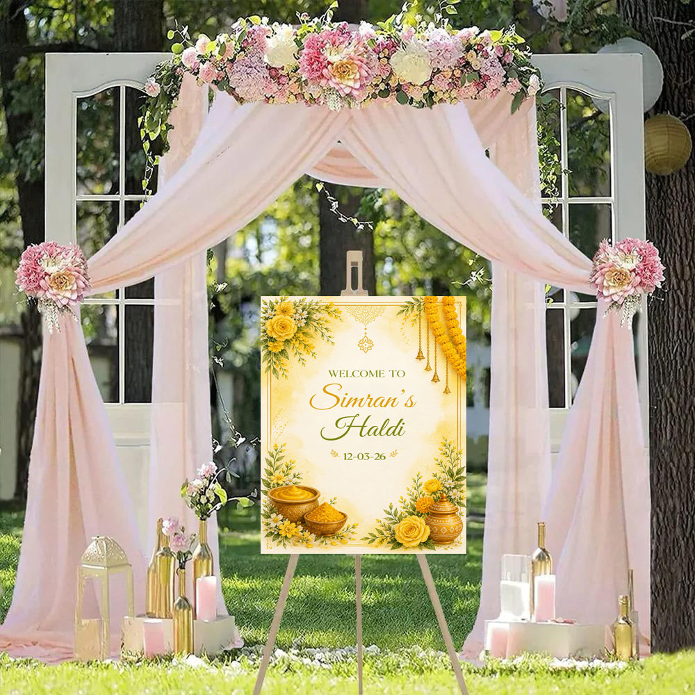 Haldi / Maiyan  Ceremony Welcome Board for Decoration