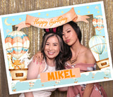 Hot Air Theme Birthday Party Selfie Photo Booth Frame & Props