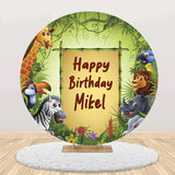 Jungle Safari Theme Birthday Party Round Backdrop