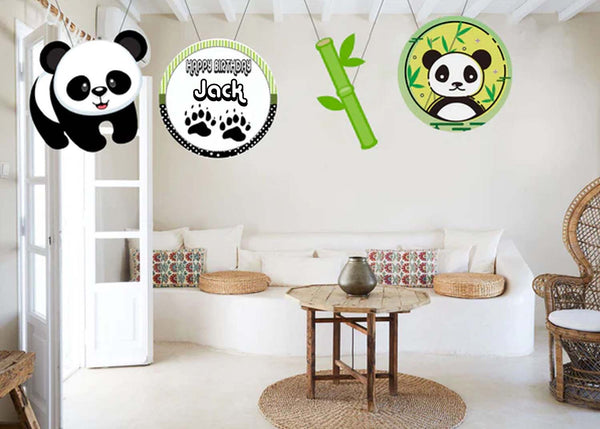 Panda Theme Birthday Party Theme Hanging Set for Decoration