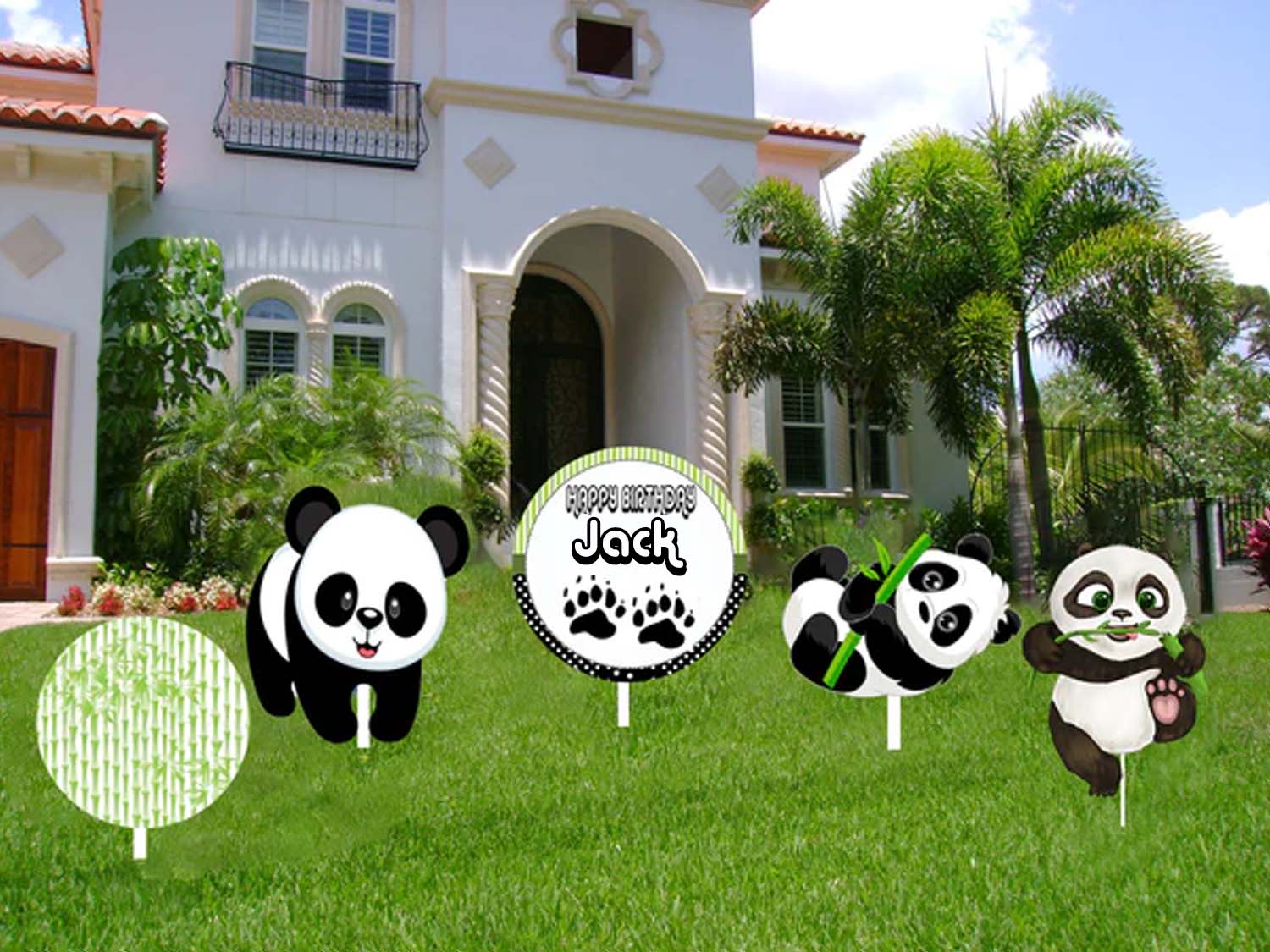 Panda Theme Birthday Party Cutouts