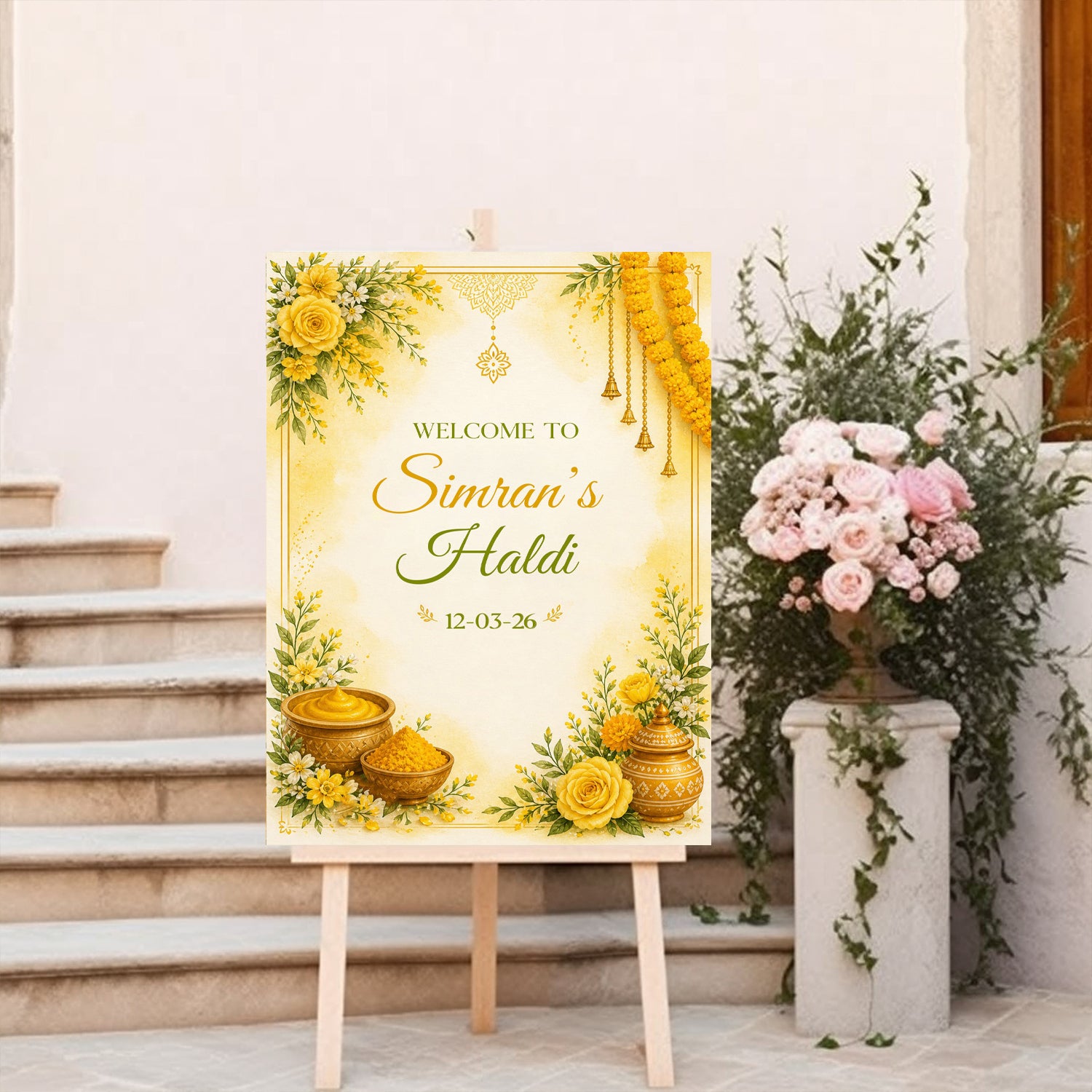 Haldi / Maiyan  Ceremony Welcome Board for Decoration