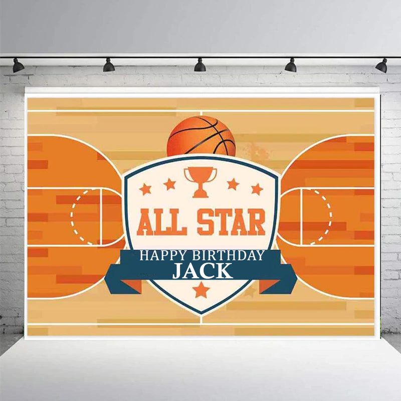 Sports Theme Birthday Party Personalized Backdrop.