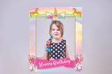 Unicorn Birthday Party Selfie Photo Booth Frame