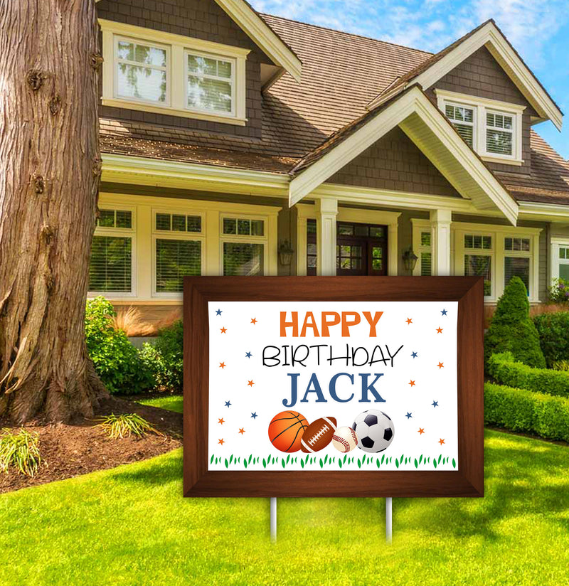 Sports Theme Birthday Party Yard Sign/Welcome Board.