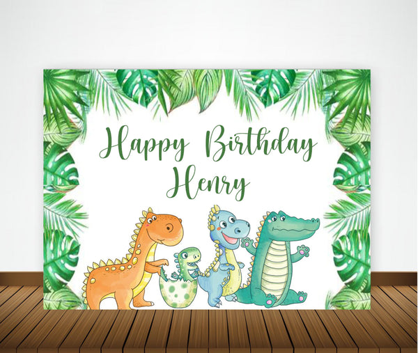 Jungle Safari Theme Birthday Party Personalized Backdrop.