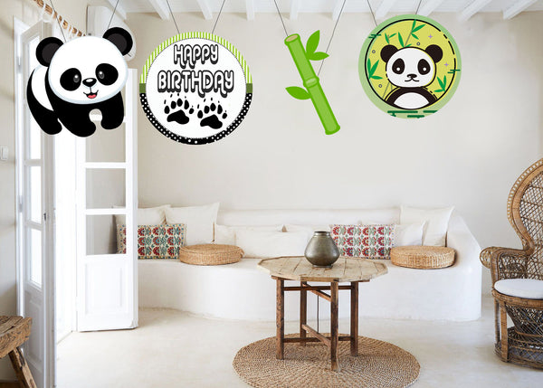 Panda Theme Birthday Party Theme Hanging Set for Decoration