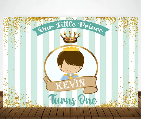 Prince Birthday Party Personalized Backdrop.