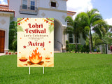 Lohri Party Personalized Yard Sign/Welcome Board