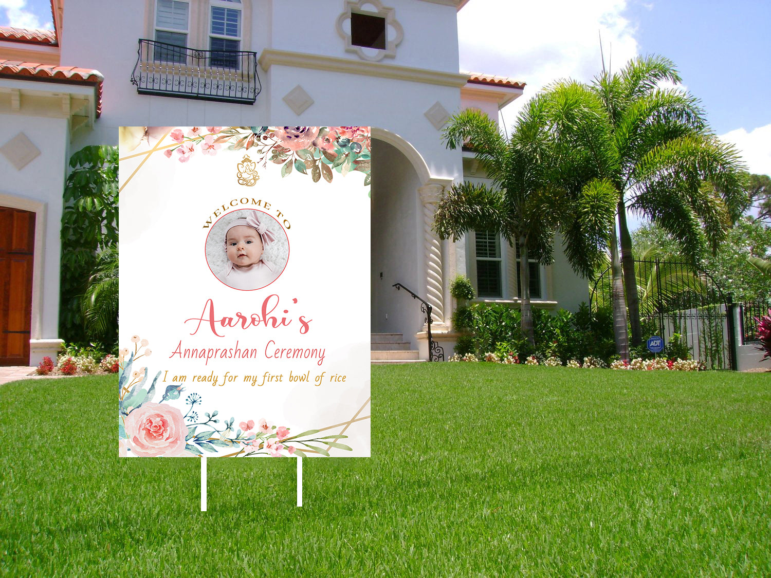 Annaprashan Ceremony Personalized Yard Sign/Welcome Board