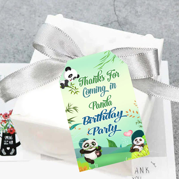 Panda Birthday Party Thank You Tags/Return Gift tags