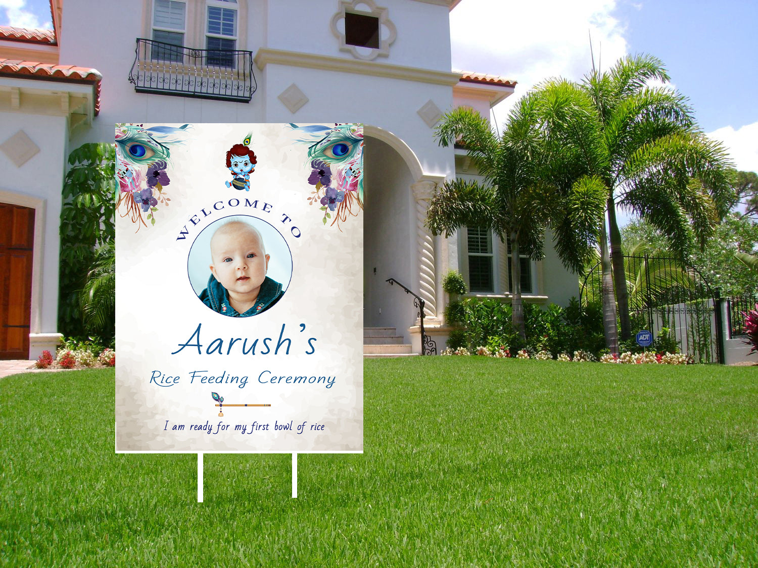 Annaprashan Ceremony Personalized Yard Sign/Welcome Board