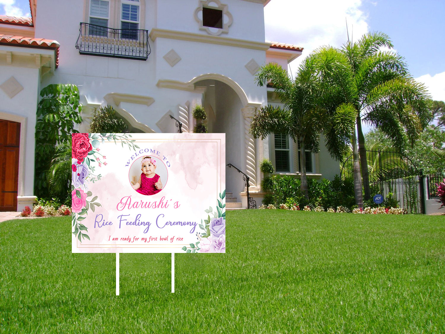 Annaprashan Ceremony Personalized Yard Sign/Welcome Board
