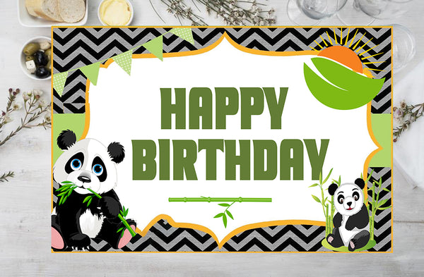 Panda Theme Birthday Table Mats for Decoration