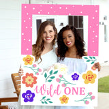 Wild One Birthday Party Selfie Photo Booth Frame & Props